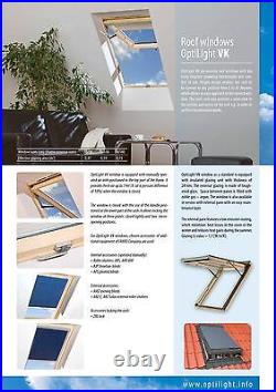 REDUCED/01 Optilight VK 78 x 98cm Timber Top Hung Exit Escape Roof Window