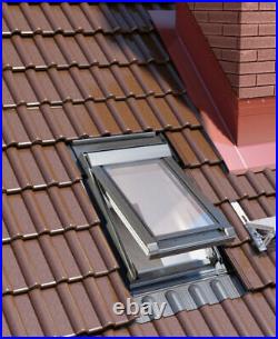 REDUCED/01 PVC Top Hung Skylight Access Roof Windows 55cm x 78cm + Flashing