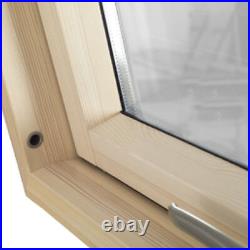 REDUCED/01 Wooden Timber Roof Window 94 x 78cm Double Glazed Skylight + Flashing