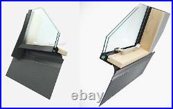 REDUCED/02 Fenstro 45x73 Double Glazed Skylight Access Roof Window+flashing