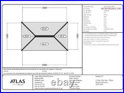 RRP £1,400 Atlas Ultra Slim Roof Lantern sky light 2.5m X 1.5m, Brand New, Boxed