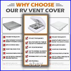 RV Roof Vent Fan Camper Skylights Ventilation Cover Motorhome Windows 11 White