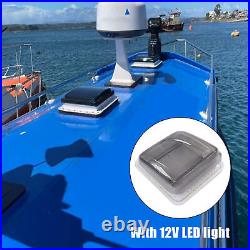 RV Yacht Roof Window Skylight 503x485mm 12V LED Light Pleated Blind