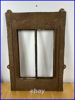 Reclaimed Cast Iron Skylight Window Two Glass Panels Roof Build Home #W38S