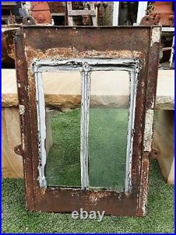 Reclaimed Cast Iron Skylight Window Two Glass Panels Roof Build Home #W38S