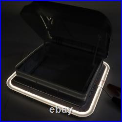 Roof Window 503x485mm Roof Window Skylight With 12V LED Light Pleated Blind NEW