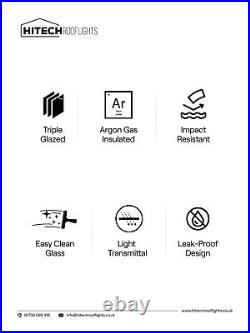 Roof Window Skylight Flat Roof Lantern Roof Light Triple Glazed + EASY CLEAN