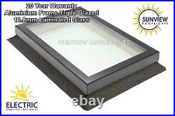 Roof Window Skylight Lantern Aluminium Frame Rooflight Flat Laminated Glass