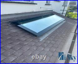 Roof skylight triple glazed self cleaning frameless roof window