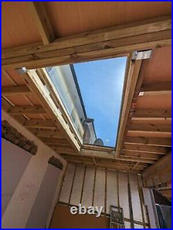 Roof skylight triple glazed self cleaning frameless roof window