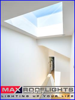 Rooflight Flat Roof Skylight Glass Glazed Lantern Window 1000 x 800mm withUpstand