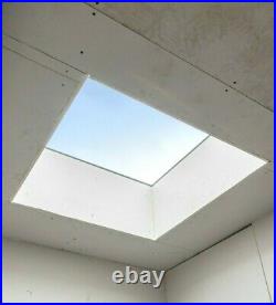 Rooflight Flat Roof Skylight Sky Light Glass Double Glazed Window 1000 x 1000mm