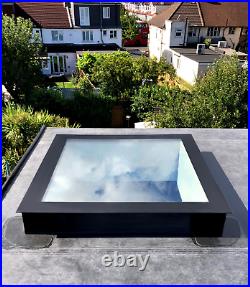 Rooflight Flat Roof Skylight Sky Light Glass Glazed Lantern Window 1000 X 800 mm