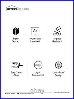 Rooflight + Rapid Kerb Upstand Bundle Triple Glazed Flat Roof Skylight Kit