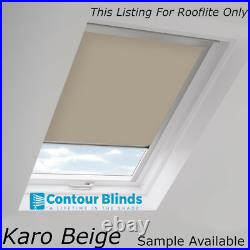 Rooflite Skylight Window Blinds Blackout Easy to Fit Child Safe White Grey Blue