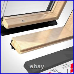 Roto Pitched Roof Window Center-Pivot Natural Timber Different sizes