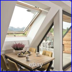 Roto Pitched Roof Window Center-Pivot Natural Timber Different sizes