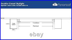 SKYLIGHT Flat Roof light Glass Glazed Self Cleaning ANY Bespoke Size you choose