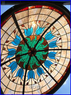 STAINED GLASS ROOF LIGHT DOME WINDOW LEADED Sky Light, Roof Window, PAIR