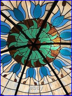 STAINED GLASS ROOF LIGHT DOME WINDOW LEADED Sky Light, Roof Window, PAIR