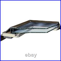 SUN-TEK Fixed Skylight 22-1/2 x 22-1/2 Aluminum Frame Bronze with Tempered Glass