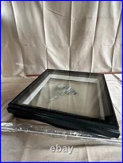 Signature Manual Hinged Flat Glass Rooflight in Anthracite Grey 950x950mm