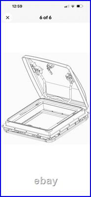 Sky Light Dome Motorhome Campervan Horsebox Roof Vent Skylight 500mm x500 Black