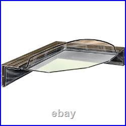 Skylight Fixed Curb Mount Polycarbonate with Aluminum Frame 19-1/2 X 19-1/2 In