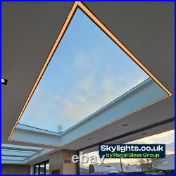 Skylight Flat Roof Rooflight 1000 x 1000 mm, 1000 x 2000 mm, 1000 x 2500 mm