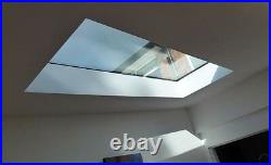 Skylight Flat Roof Rooflight D/B Glazed Glass 1000mm by 2500mm BS EN 1279