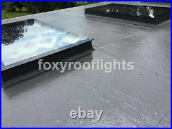 Skylight Flat Roof Rooflight Triple Glazed Self Clean Glass 1000 x 4000mm +Kerb