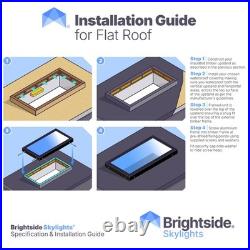 Skylight Roof Lantern Rooflight Double Glazed Unseen Frame for aphrodite88