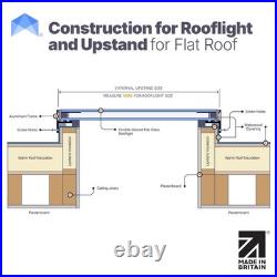 Skylight Roof Lantern Rooflight Double Glazed Unseen Frame for aphrodite88