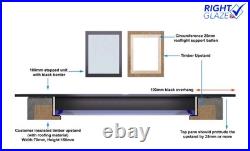 Skylight Roof Window BLUE GREY TINT Toughened Glass Flat Rooflight