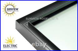 Skylight Rooflight Flat Roof Ali Frame Triple Glaze 10.8mm LAMINATED 1m x 3m