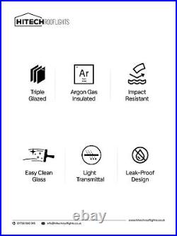 Skylight Rooflight Triple Glazed UK Made WARRANTY 600 x 1200mm