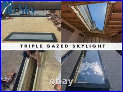 Skylight Triple Glazed Flat Roof Rooflight Glass Skylights Window Frameless