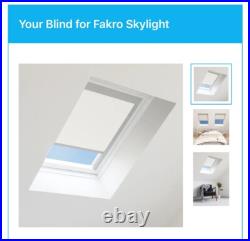 Skylight blind PFO-FPU-10(114/118) 10 for Fakro Roof Windows Blackout, White