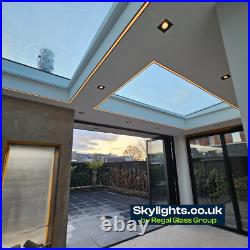 Skylights Flat Roof Rooflight TRIPLE Glazed 1000 mm x 1000 mm Clear All sizes