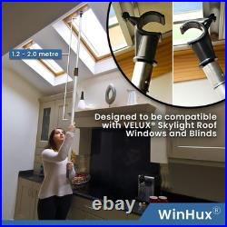 Telescopic Pole for Roof Windows and Blinds Compatible With Velux Skylight Op