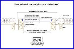 Triple Glazed Roof Lantern Flat Roof Rooflight Skylight Toughened