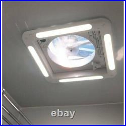 UKSHIP RV Caravan Roof window Vent Hatch Ventilation Exhaust Fan Skylight+LED