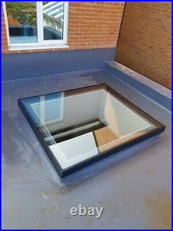 UPVC Anthracite grey Solaglaze fixed flat glass rooflight/skylight/Roof window