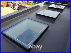 UPVC Anthracite grey Solaglaze fixed flat glass rooflight/skylight/Roof window