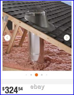 VELUX 10 Acrylic Dome Sun Tunnel Skylight Rigid Tube Pitched Flashing