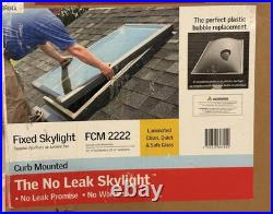 VELUX FCM 2222 0004D Fixed Curb Mount Skylight 25-1/2in Laminated LoE3 No Leak