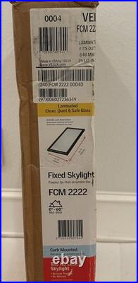 VELUX FCM 2222 0004D Fixed Curb Mount Skylight 25-1/2in Laminated LoE3 No Leak