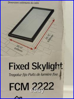 VELUX FCM 2222 0004D Fixed Curb Mount Skylight 25-1/2in Laminated LoE3 No Leak