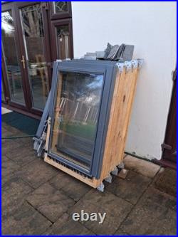 VELUX Pine Centre Pivot Roof Loft Skylight Windows x4 with Flashing 78 x 118cm