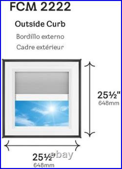 Velux FCM 2222 2005S FCM Fixed Curb Mount Skylight Gray Frame / Clear Glass
